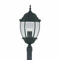 Designers Fountain Tiverton 3-Light Black Cast Aluminum Line Voltage Outdoor Weather Resistant Post Light 2446-BK